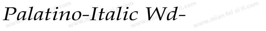 Palatino-Italic Wd字体转换